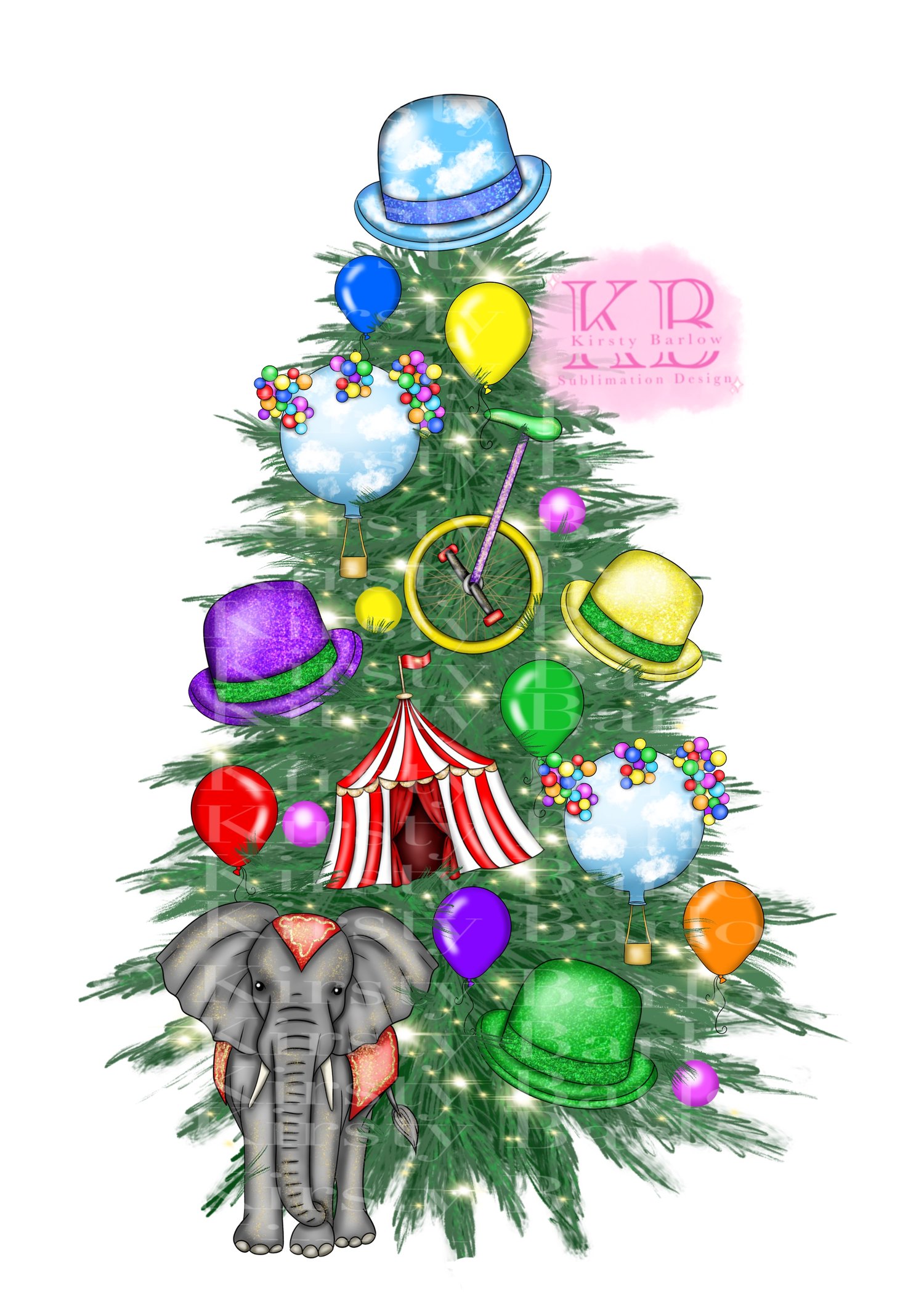 The circus tour Christmas tree design - Payhip
