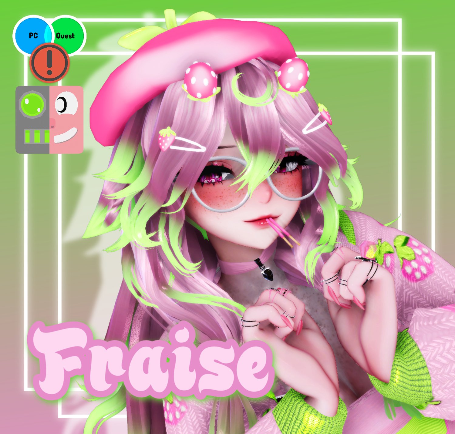 Fraise !Server Freebie! (PC/VRCFT/Quest/SFW)