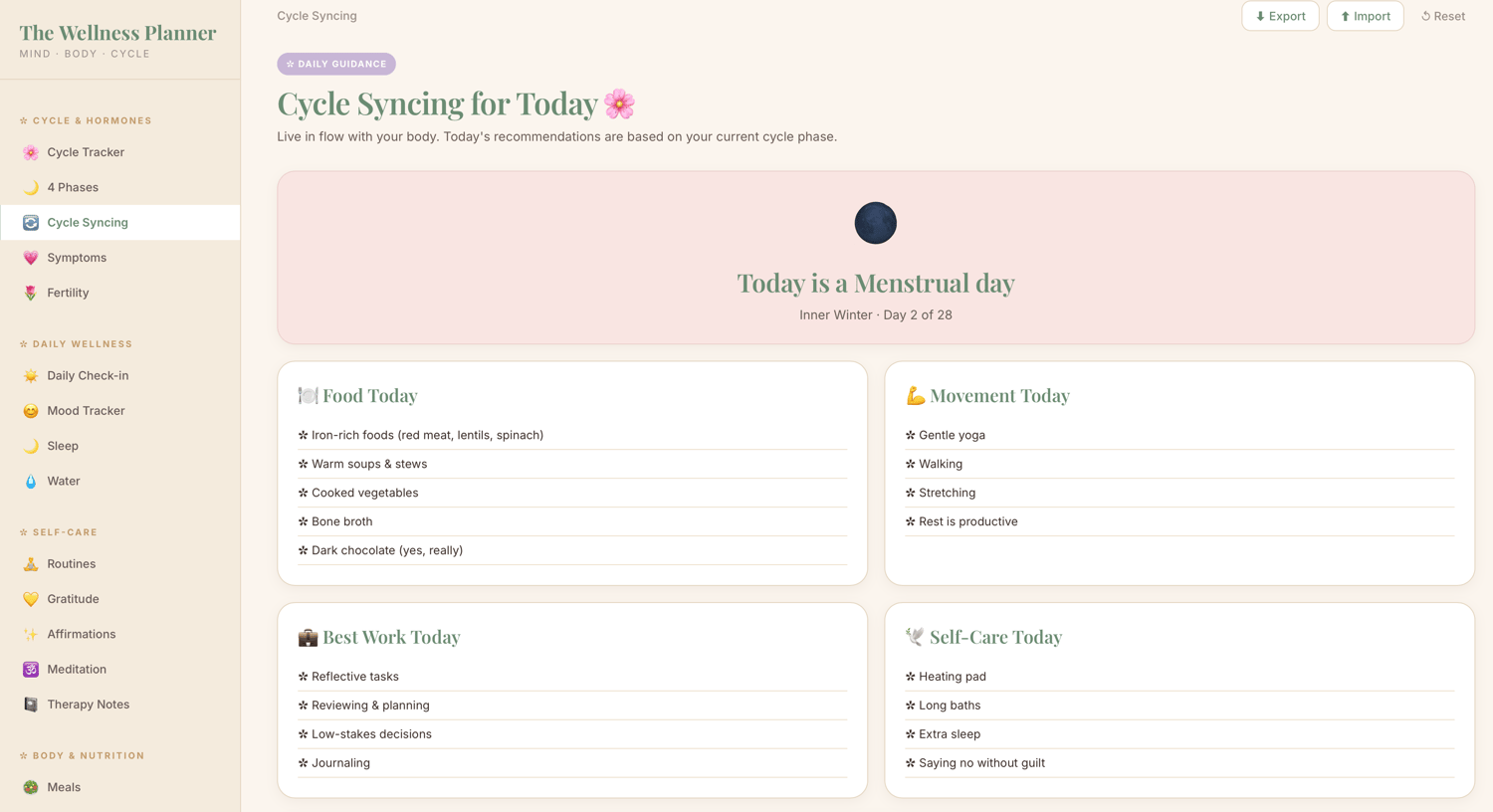 wellness planner, cycle tracker, period tracker, hormone balance, cycle syncing, self care routine, habit tracker, mood tracker, soft girl era, women's wellness, holistic wellness, mindfulness planner, gratitude journal, daily wellness, healthy habits, gl