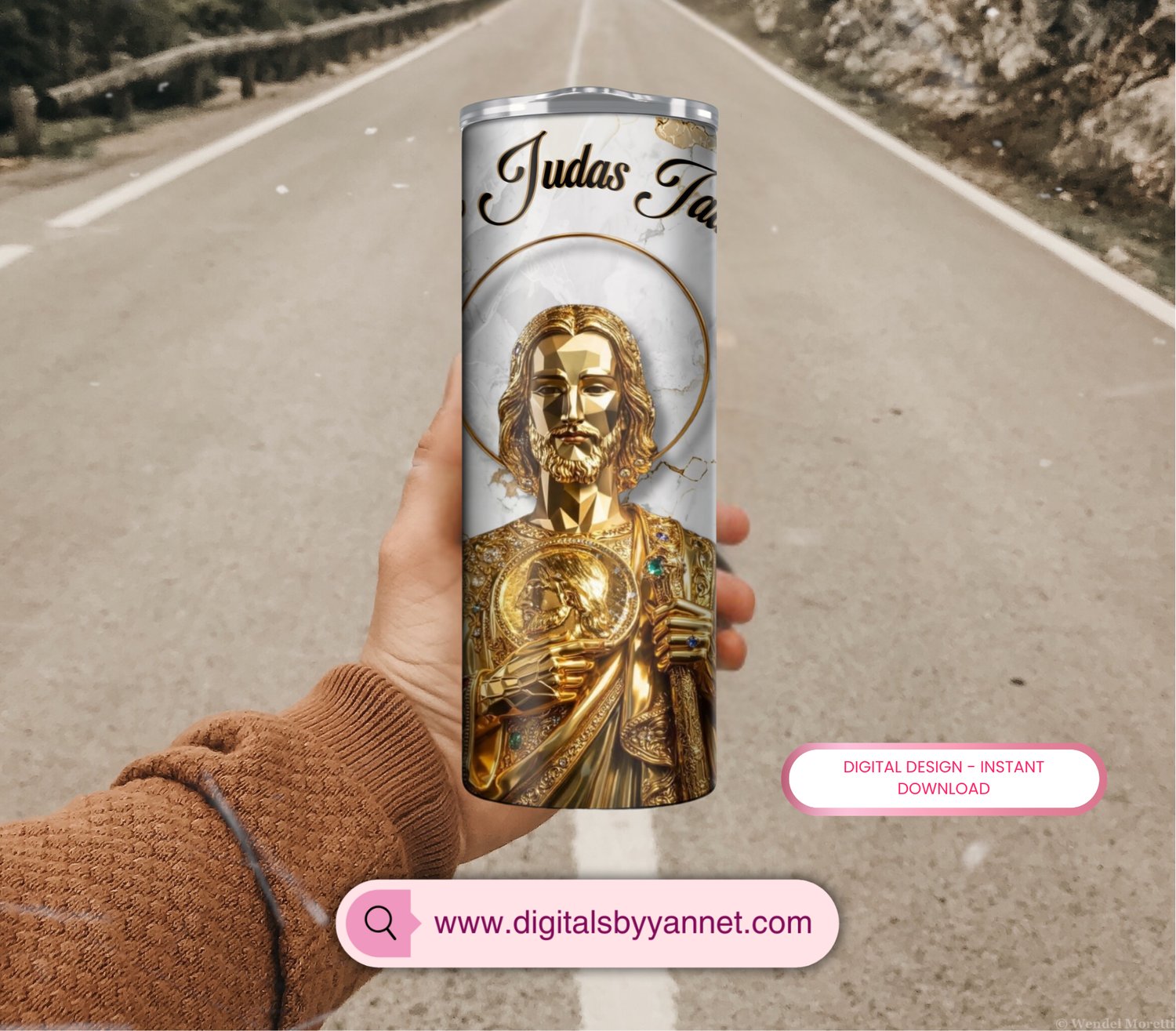 Santo patron devoto de san juditas Digital San Judas tumbler wrap for 20oz straight skinny tumbler.