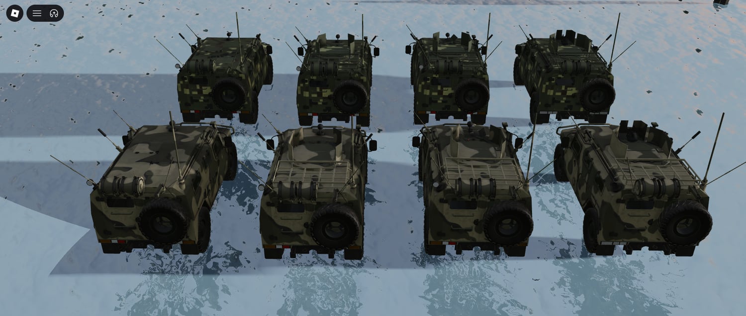 Roblox A-Chassis military vehicles