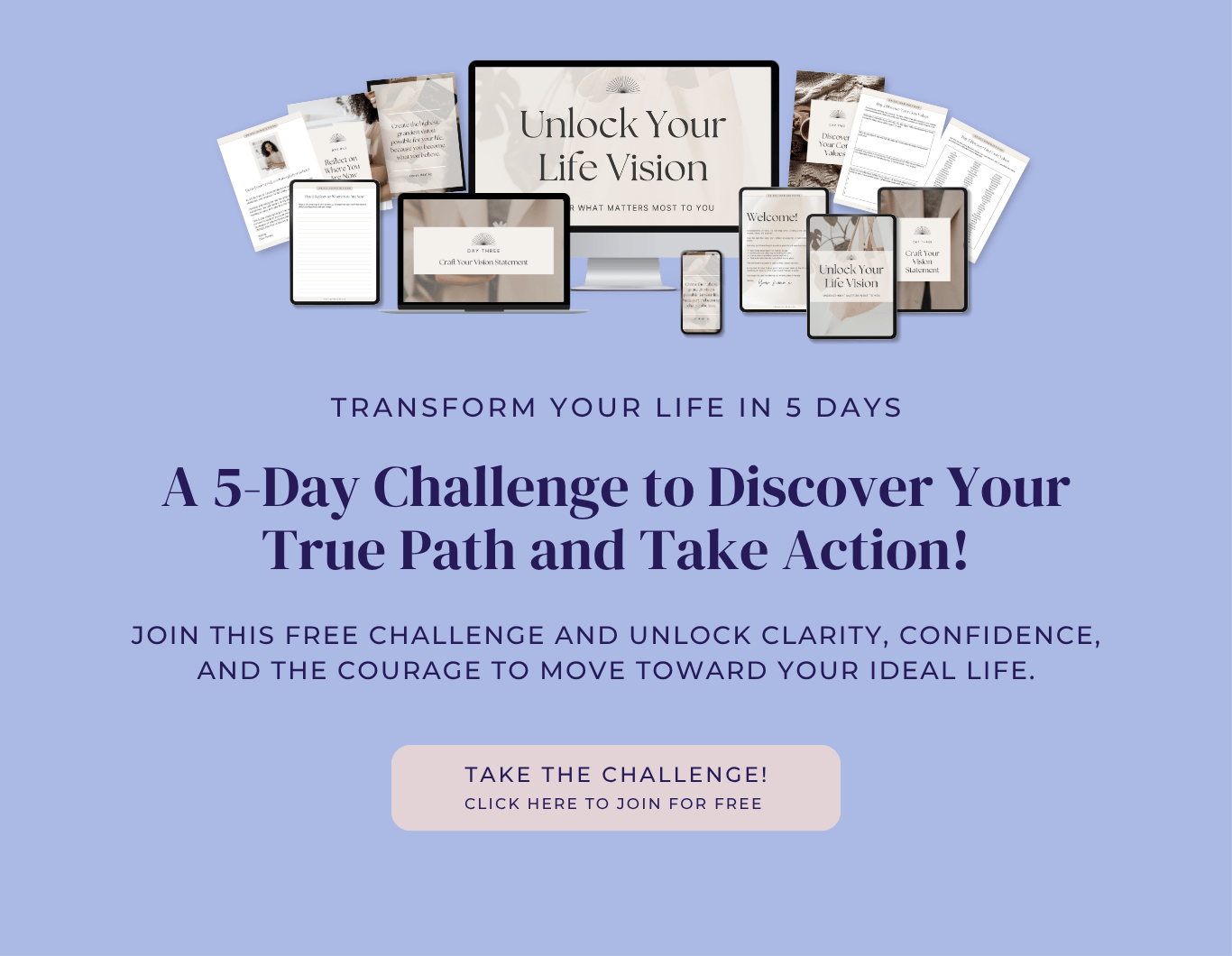 Alviva Coaching 5-Day Life Vision Challenge workbook cover