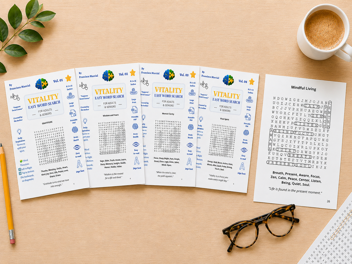 Printable large print word search puzzle for adults and seniors