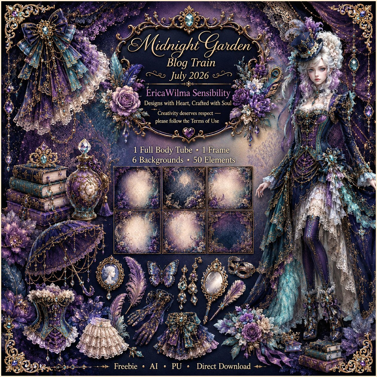 Midnight Garden freebie preview