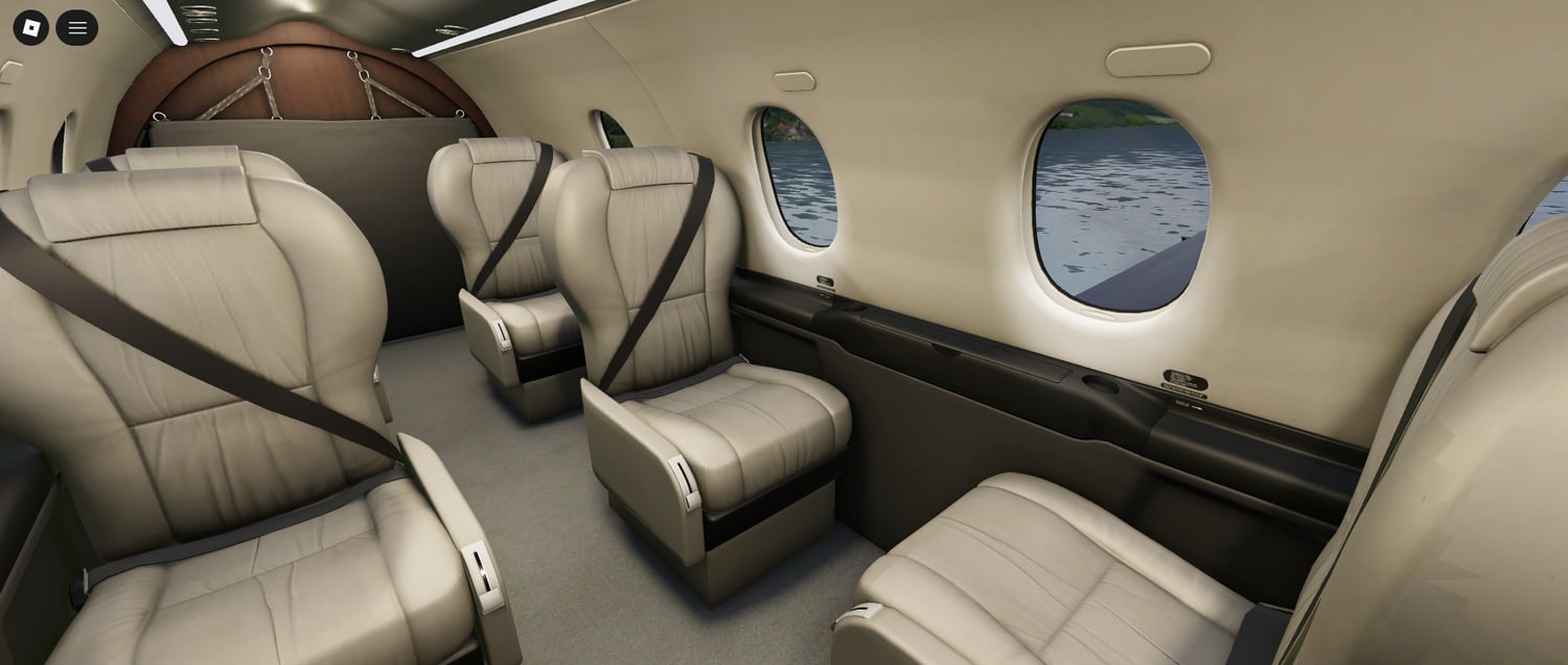 Roblox blue PC-12 airplane