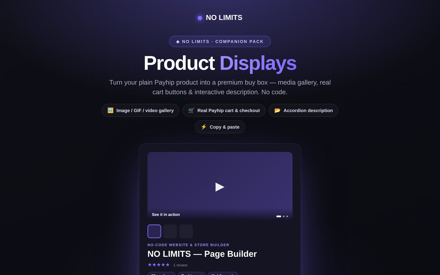Product Displays — Premium Buy Box - NO LIMITS