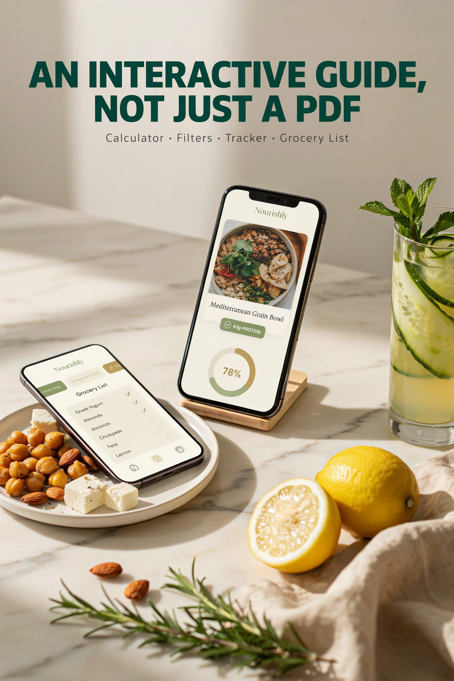 The Clean Fuel Method™ — 35 High-Protein 15-Minute Meals + 30 Functional Mocktails | Interactive Guide, Protein Calculator & Energy Tracker