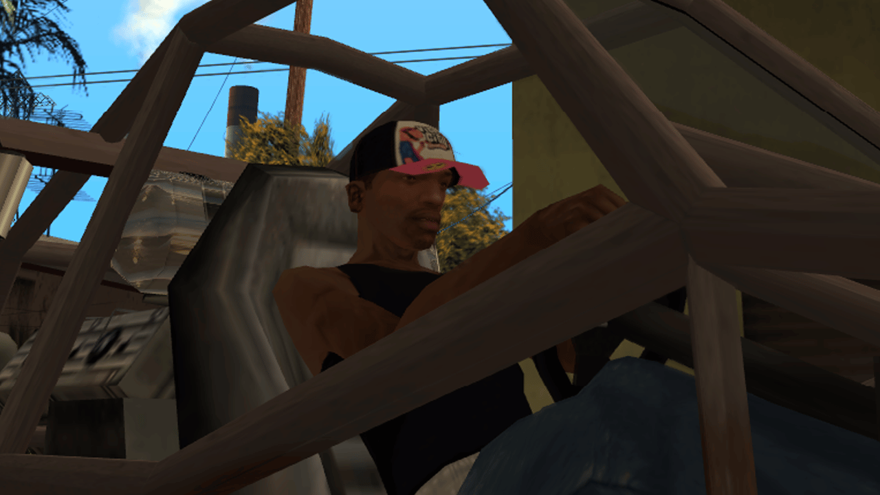 Close-up of the GTA VI Vice City cap model in GTA San Andreas