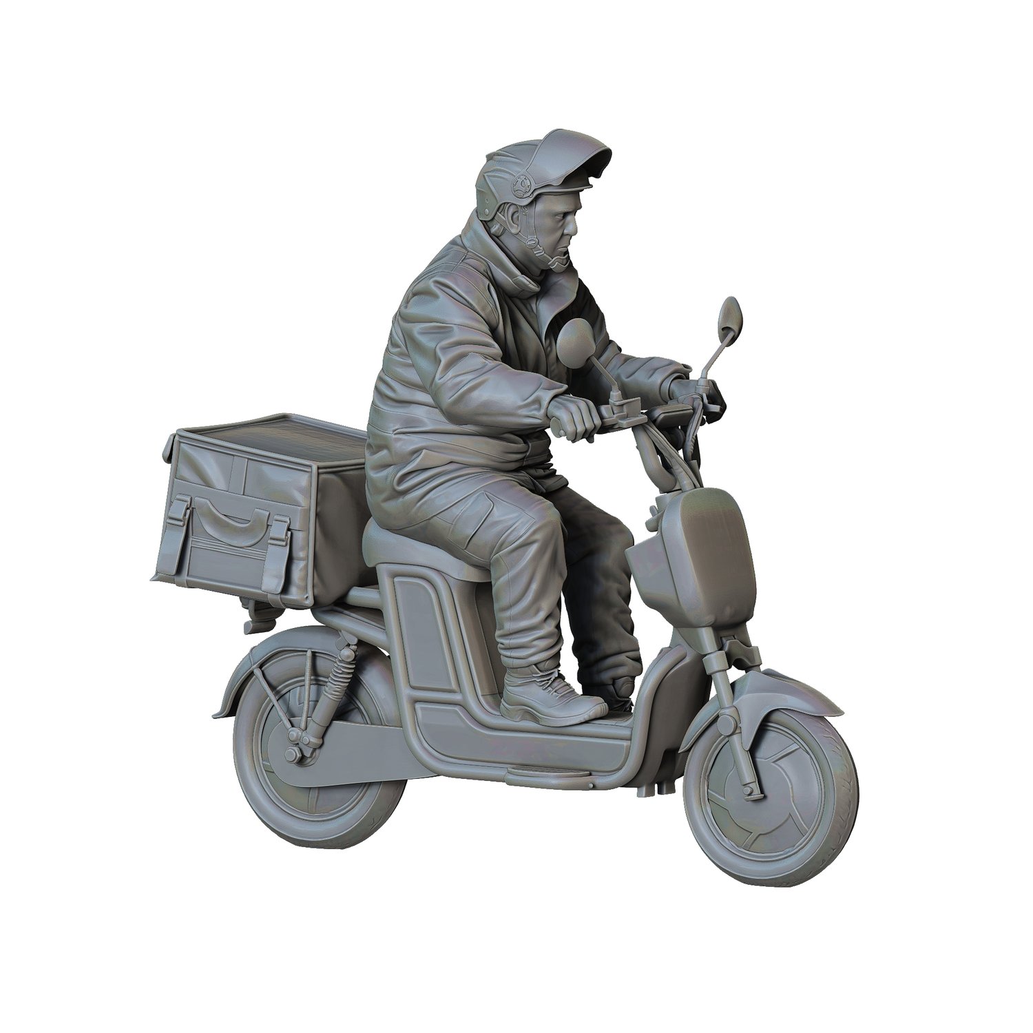 3DP Miniatures, N1 Delivery man with a bike