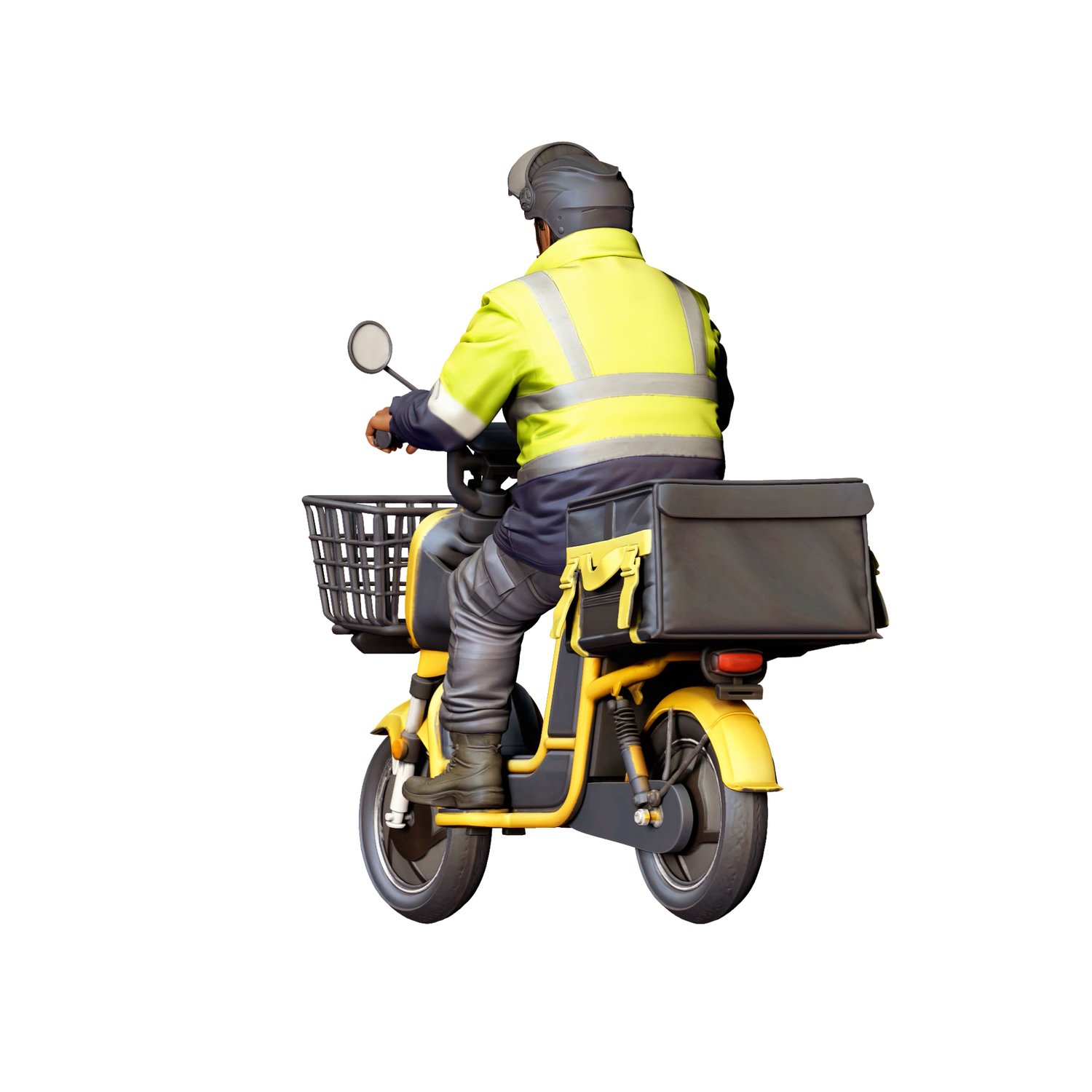 3DP Miniatures, N1 Delivery man with a bike