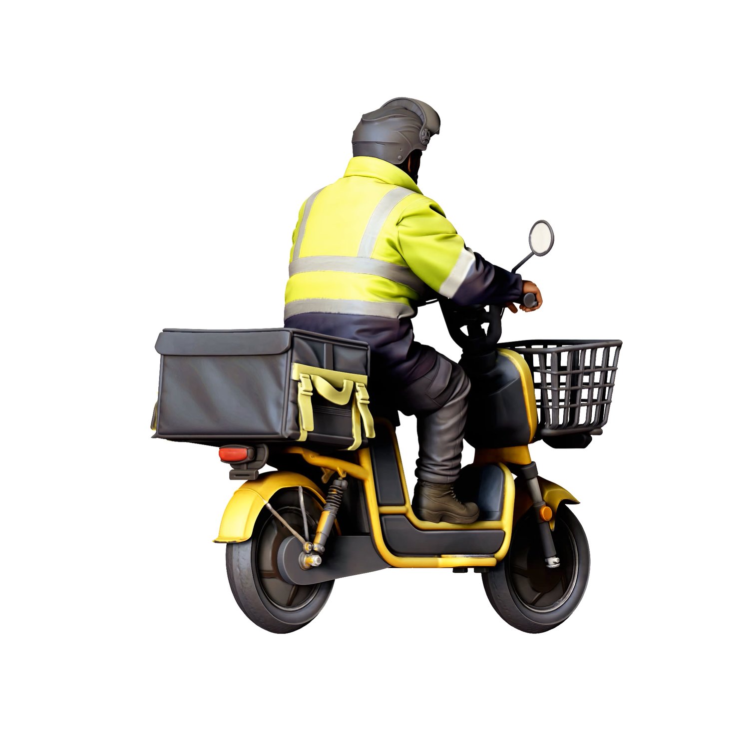 3DP Miniatures, N1 Delivery man with a bike