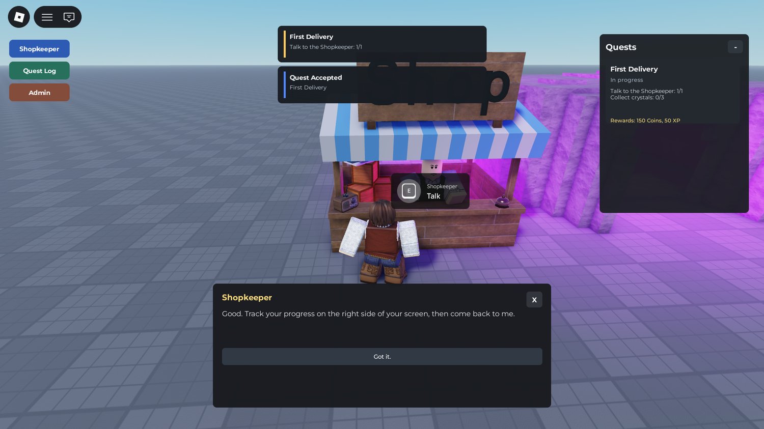 Roblox NPC dialogue system