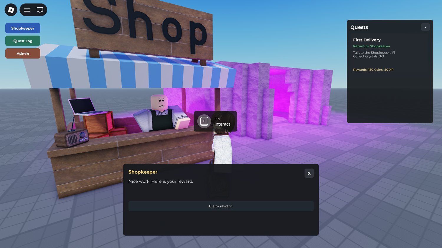 Roblox quest UI