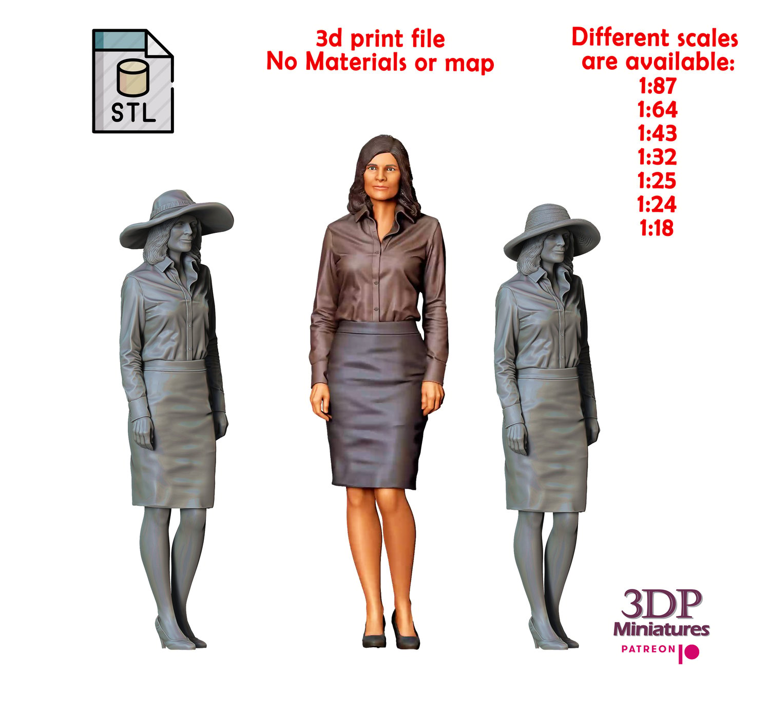 3DP Miniatures, N6 Marie Schrader  Breaking Bad