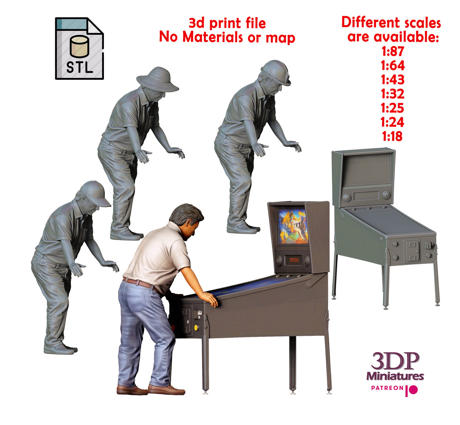 3DP Miniatures, N1 Pinball players