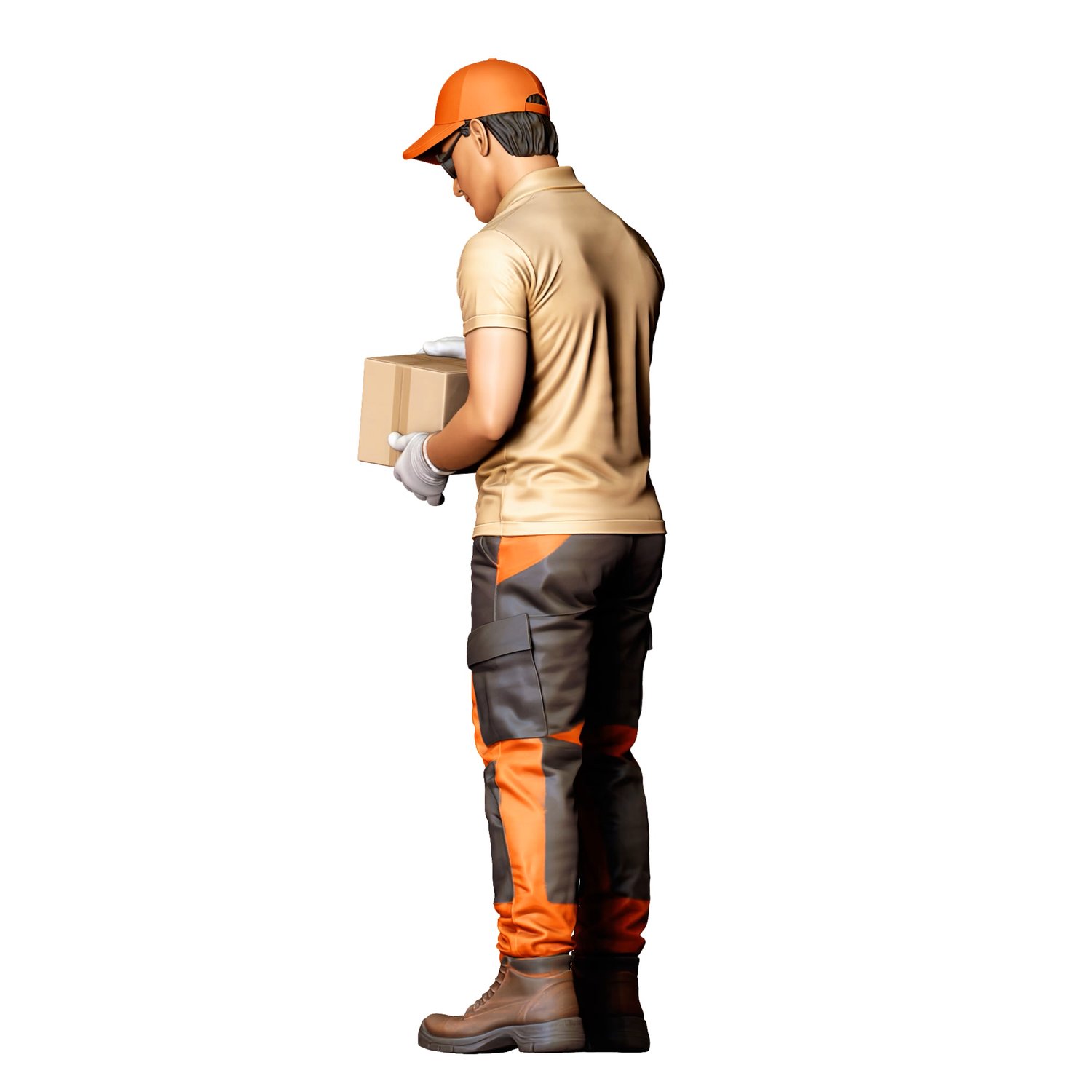 3DP Miniatures, N2 Delivery Man with box