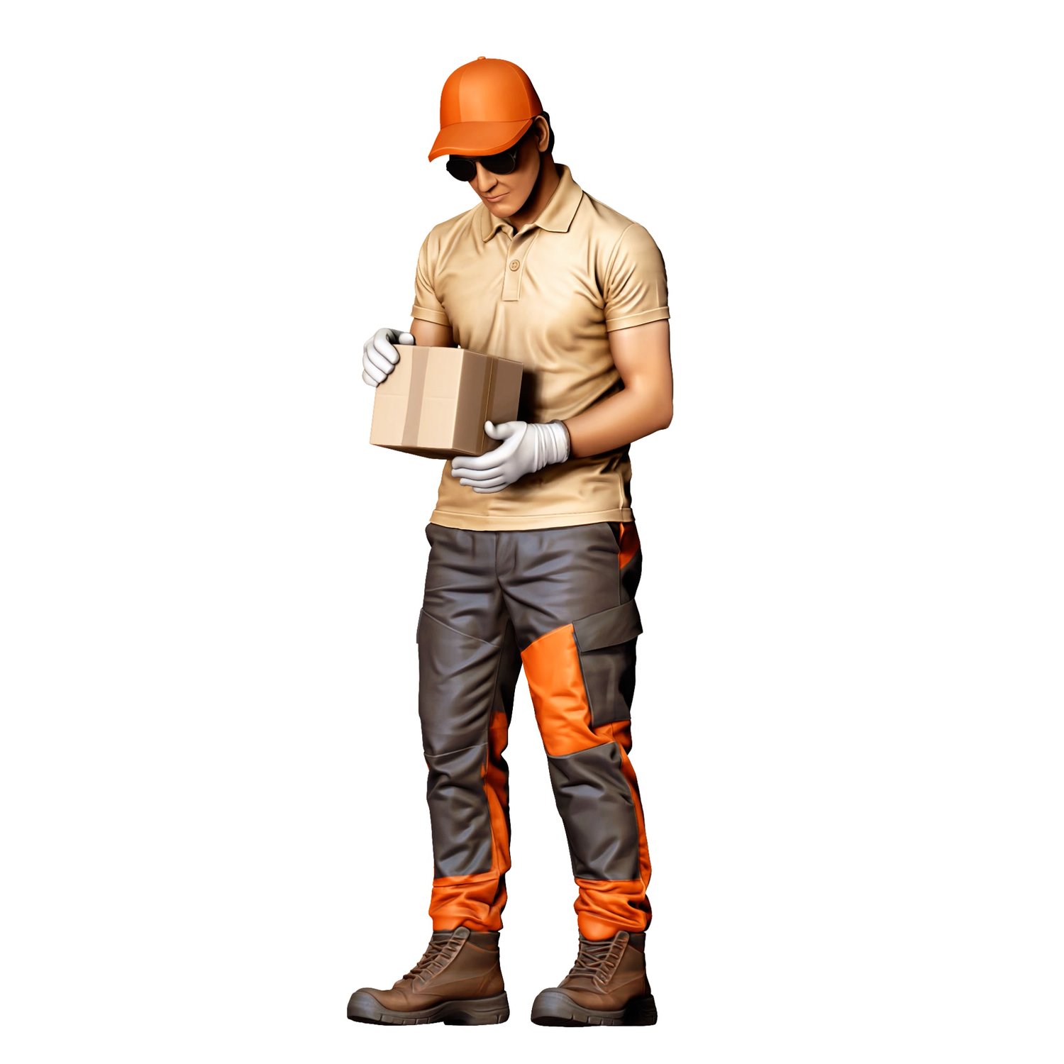 3DP Miniatures, N2 Delivery Man with box