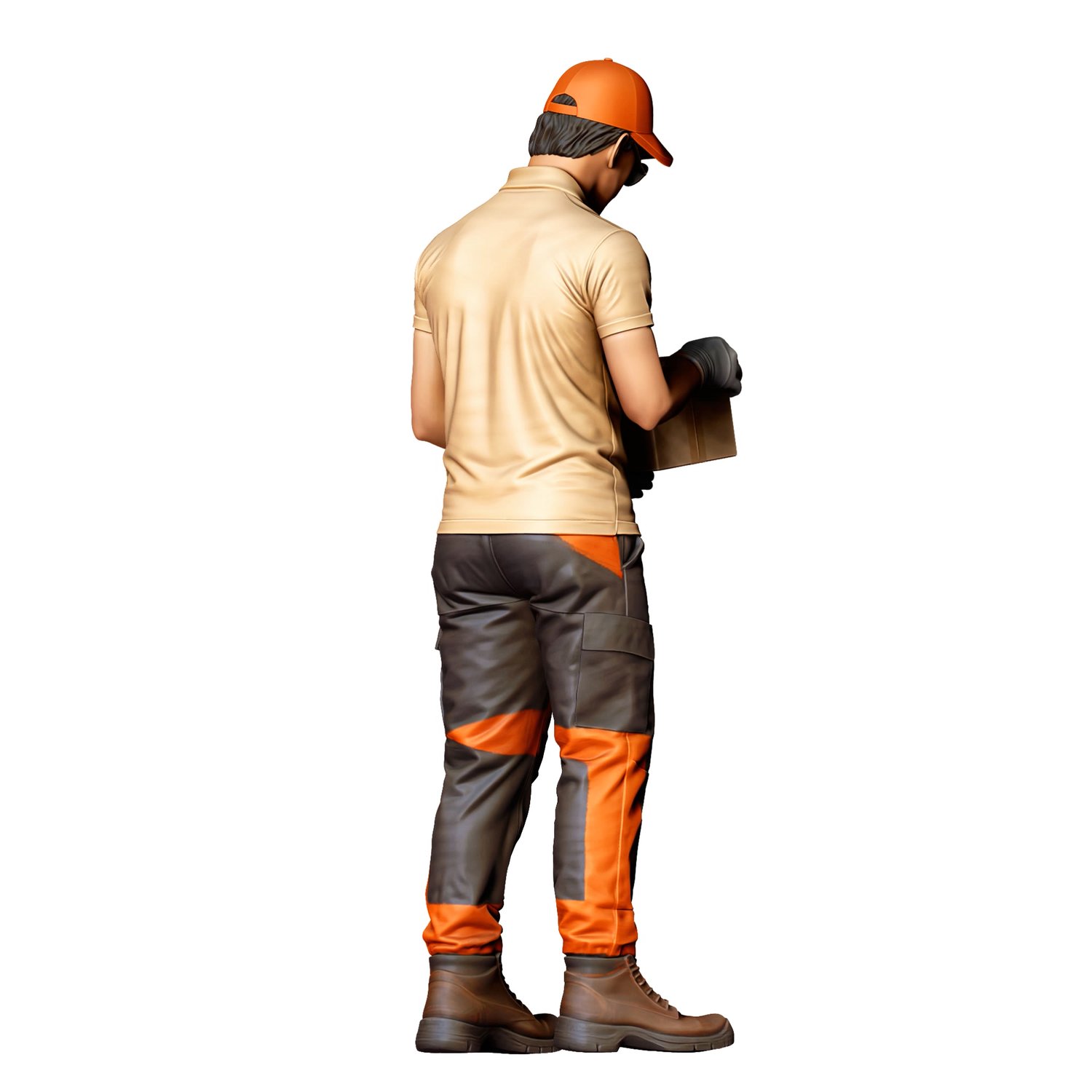 3DP Miniatures, N2 Delivery Man with box