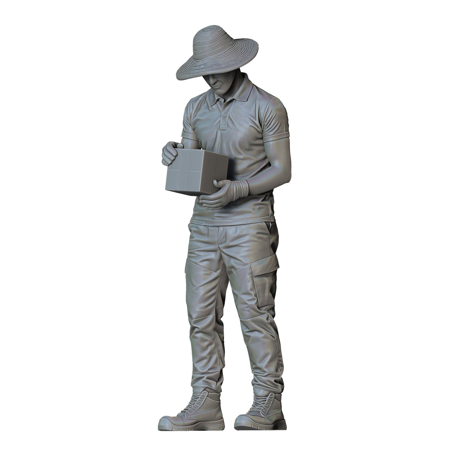 3DP Miniatures, N2 Delivery Man with box