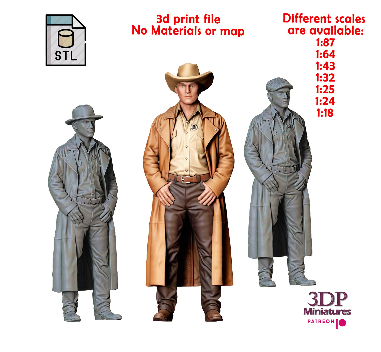 3DP Miniatures, N2 Judson Mills Walker Texas Ranger