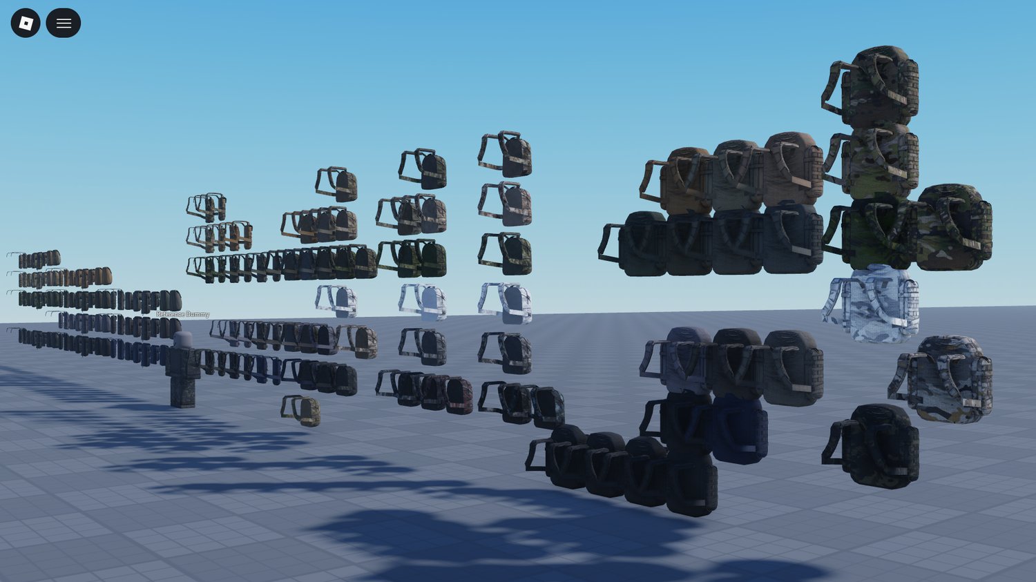 Roblox military backpack collection