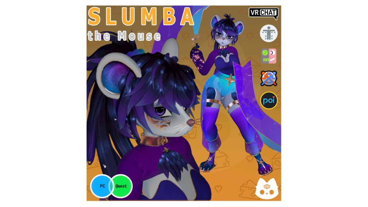 Slumba the Mouse Bundle  - VRChat Avatar - PERSONAL LICENSE ONLY