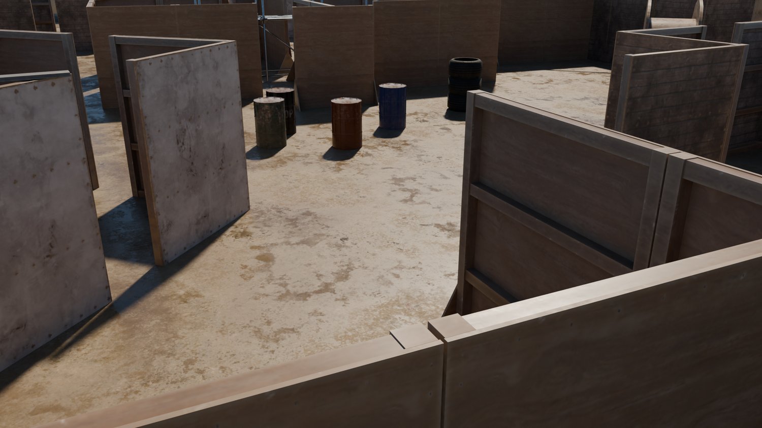 CQB training field created with modular FPS assets
