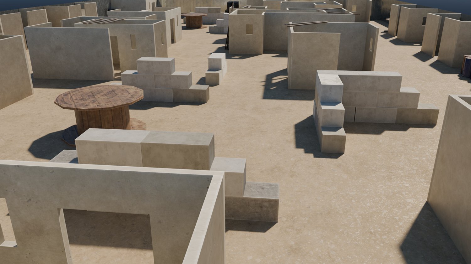 CQB training field created with modular FPS assets