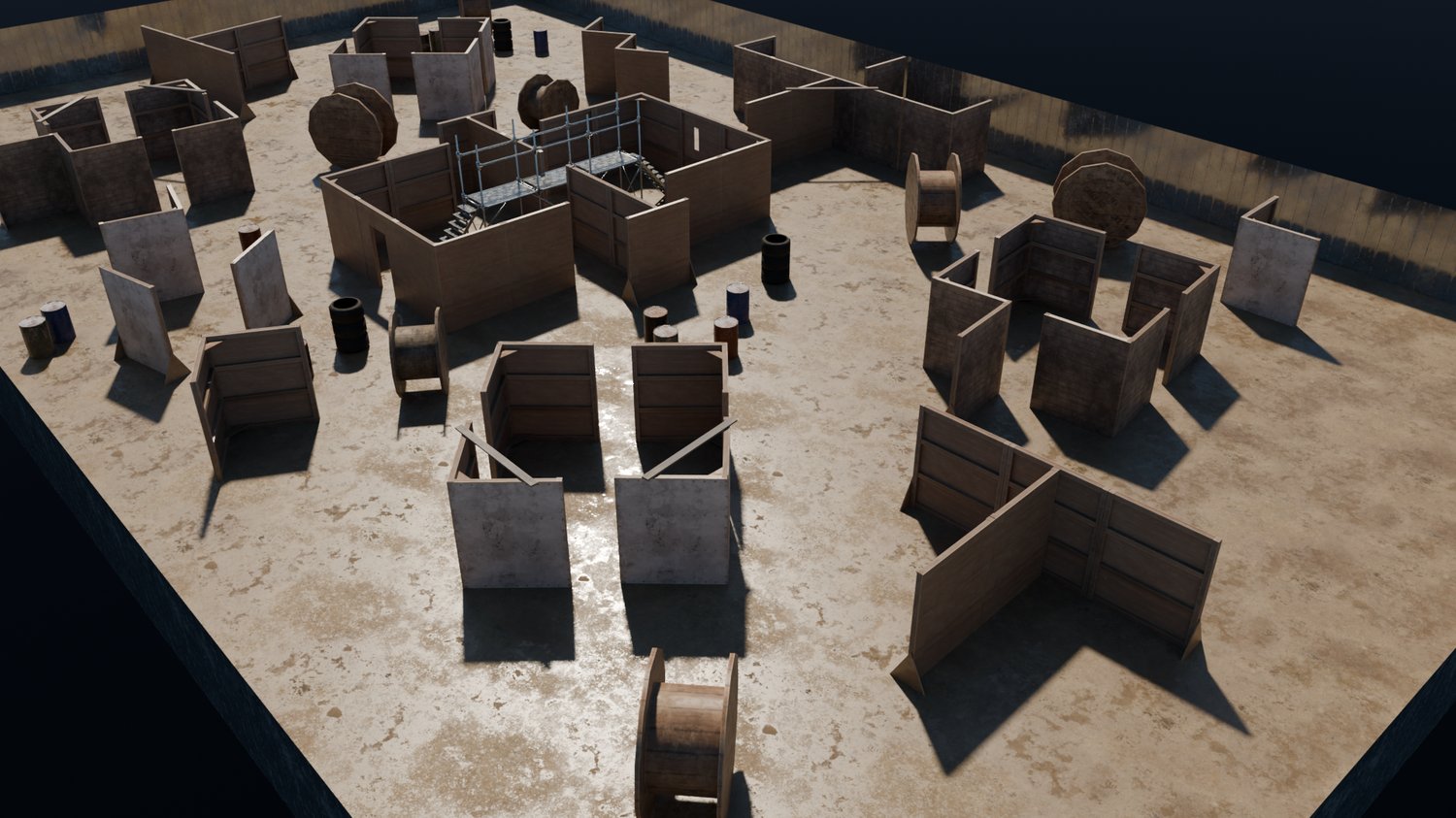 CQB training field created with modular FPS assets