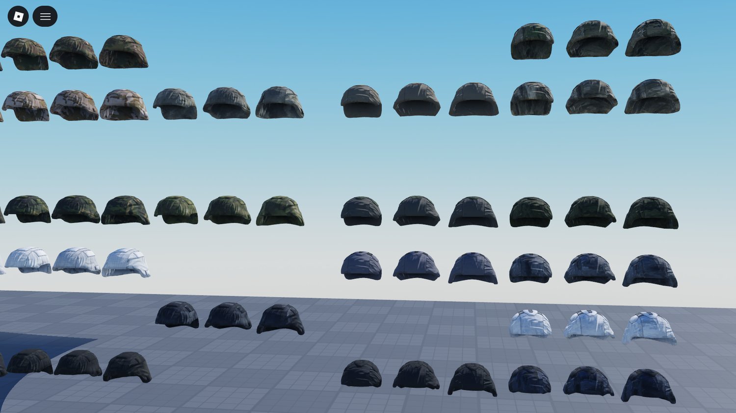 Roblox military helmet collection