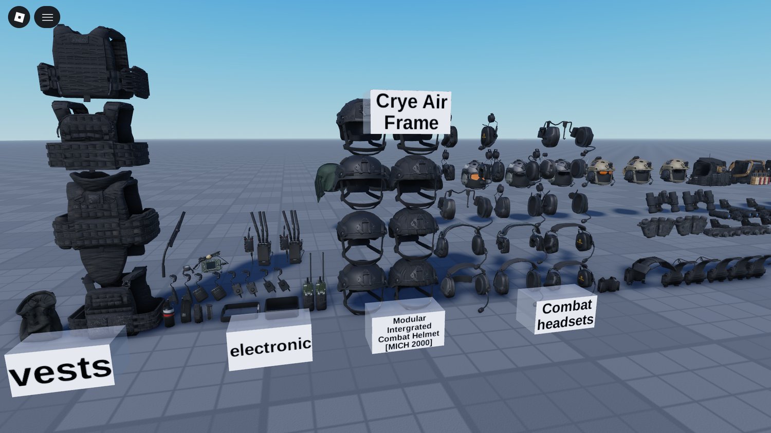 Roblox tactical equipment collection