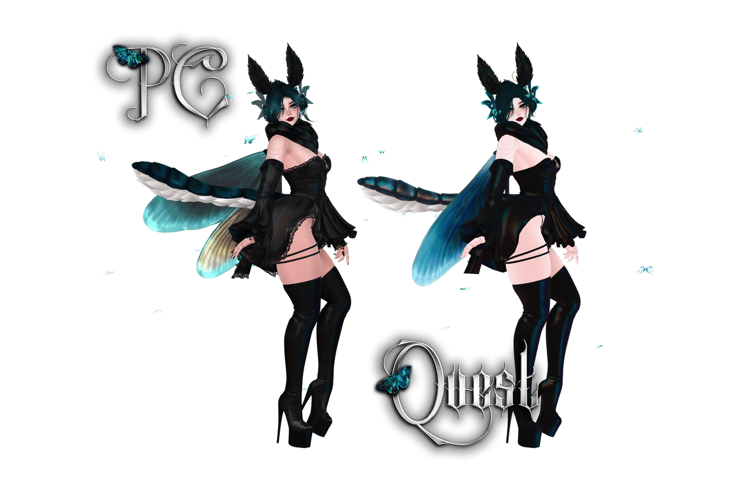Ophelie by Khihani vrchat avatar mothgirl moth