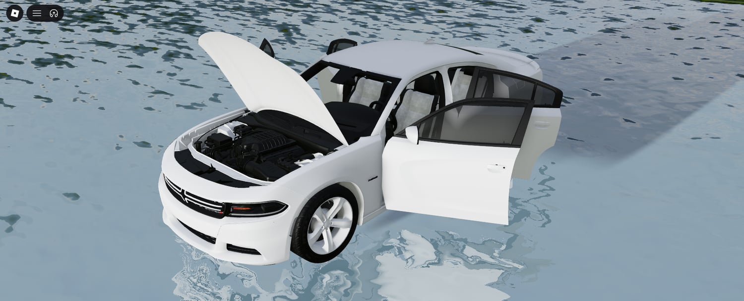 Roblox white Dodge Charger