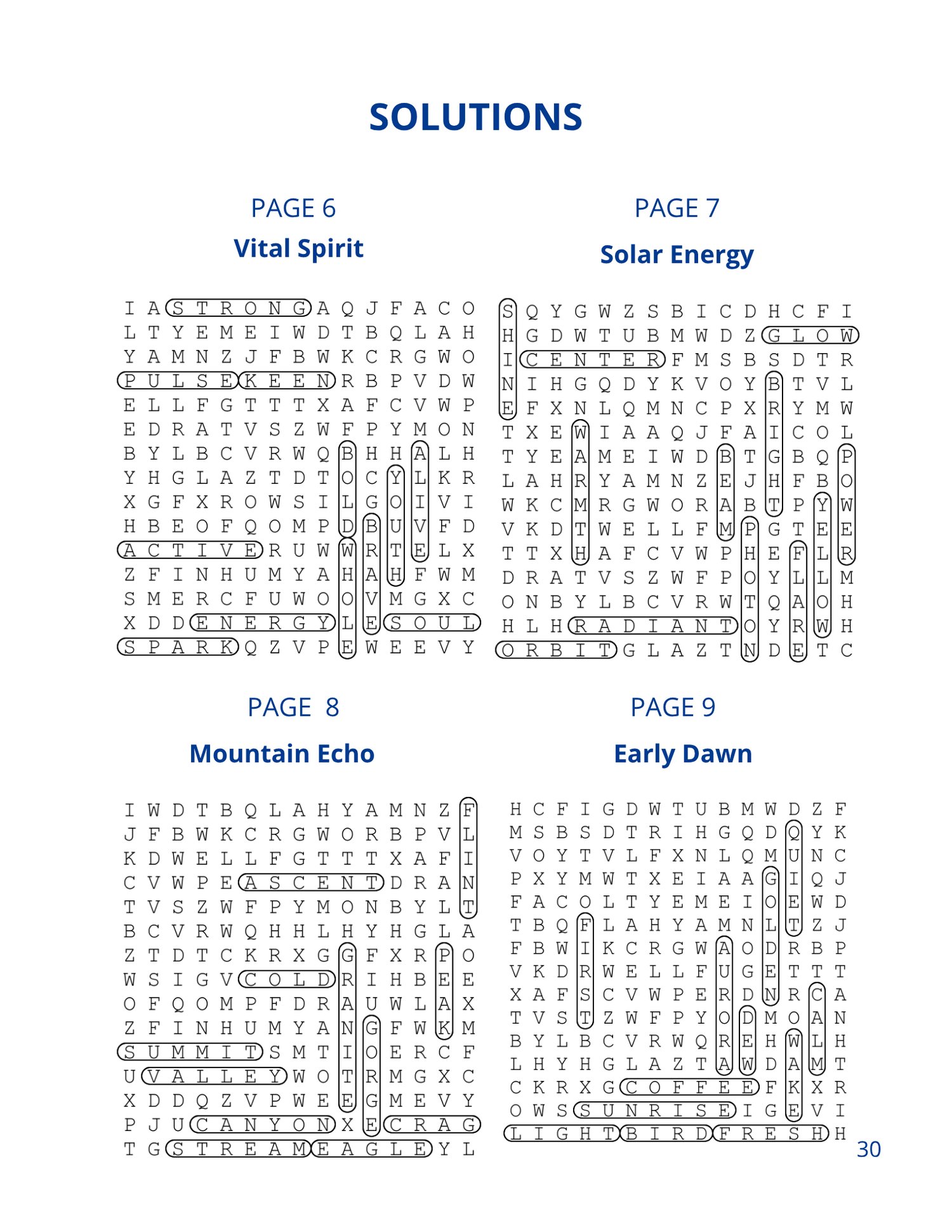 Printable large print word search puzzle for adults and seniors
