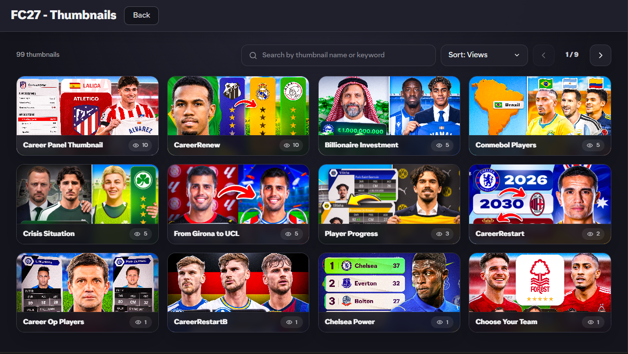 FC27 Thumbnails App Page