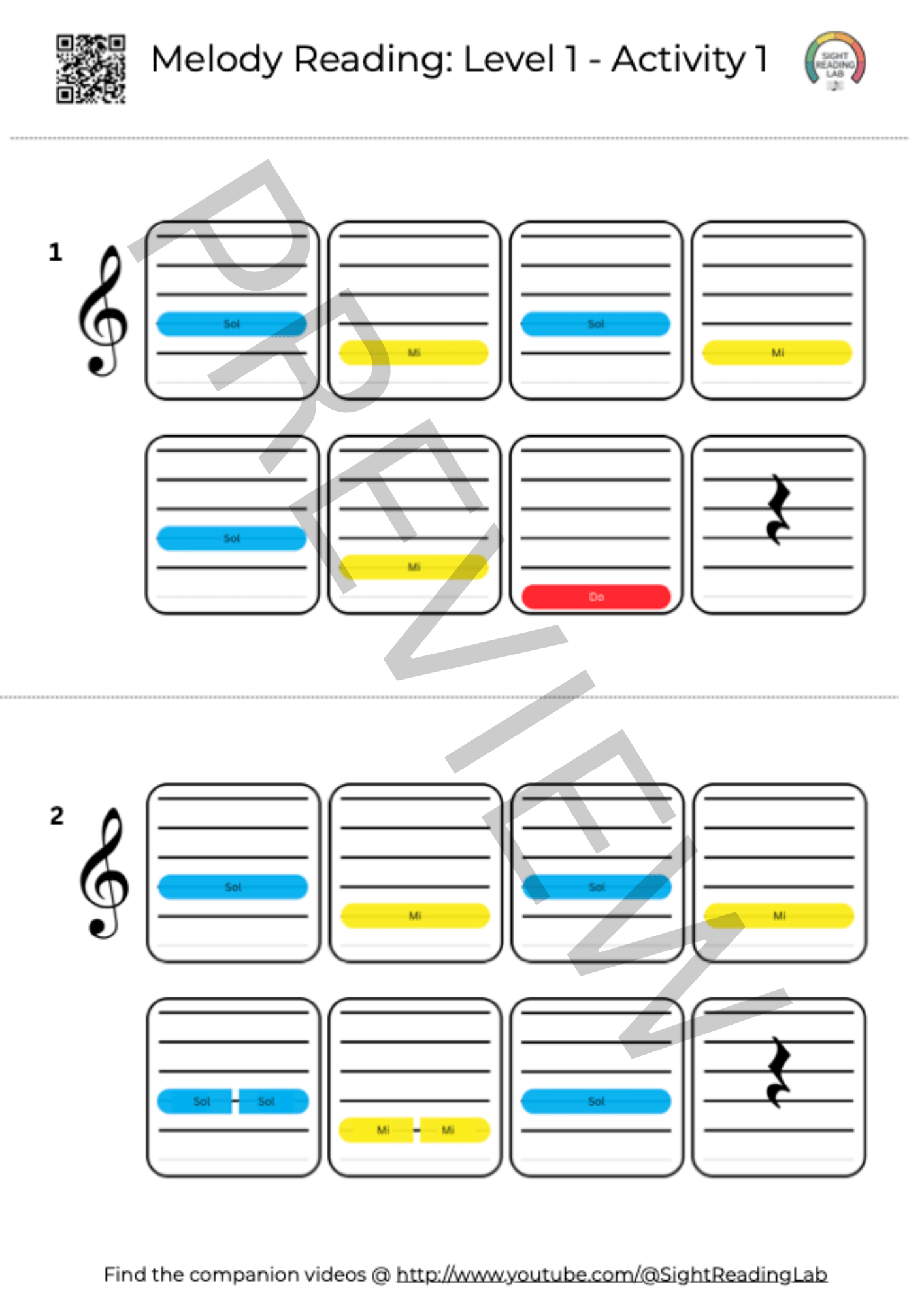 Pitch tiles to sing along with solfege