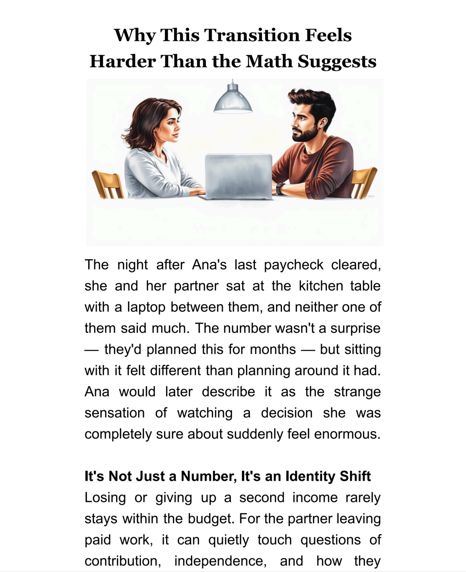 "Down to One Income book cover — a family budgeting guide for households moving from two incomes to one"