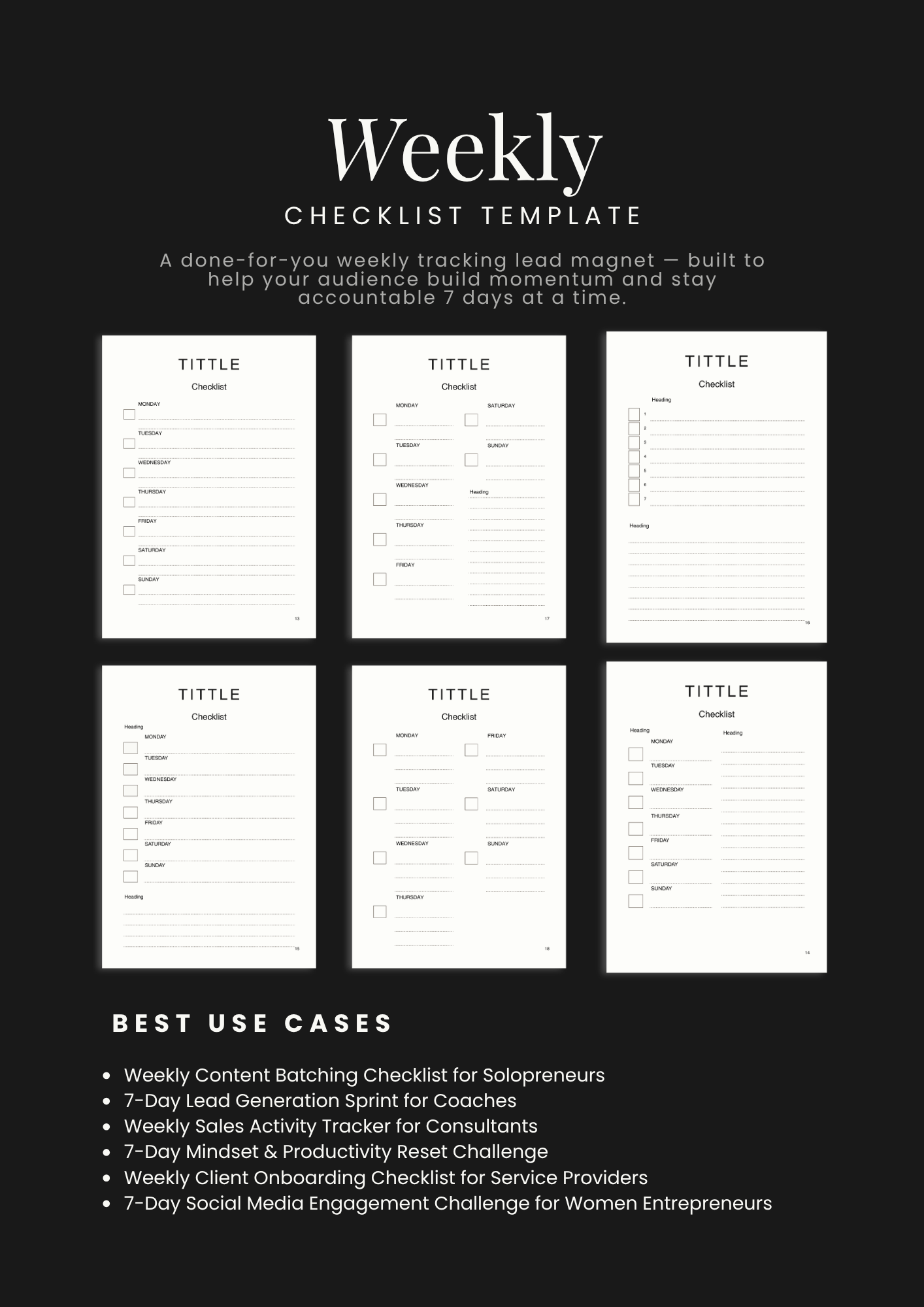 Easily editable Canva checklist templates showing custom colors and fonts interface