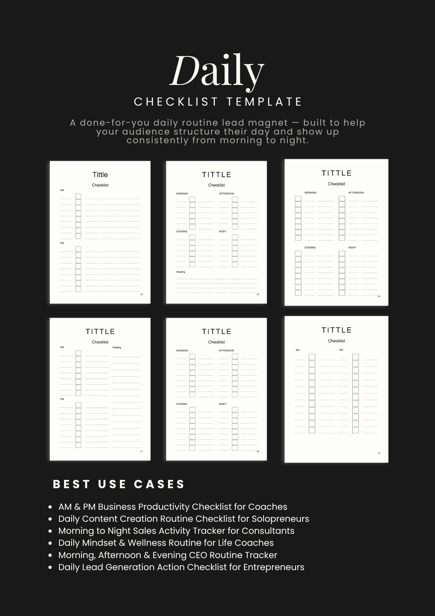 30 high-converting lead magnet checklist templates ready to edit in Canva