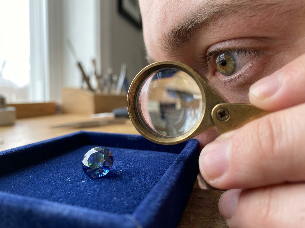 Learn gemstone identification with a jeweler's loupe: spot fake gems & download free guide.