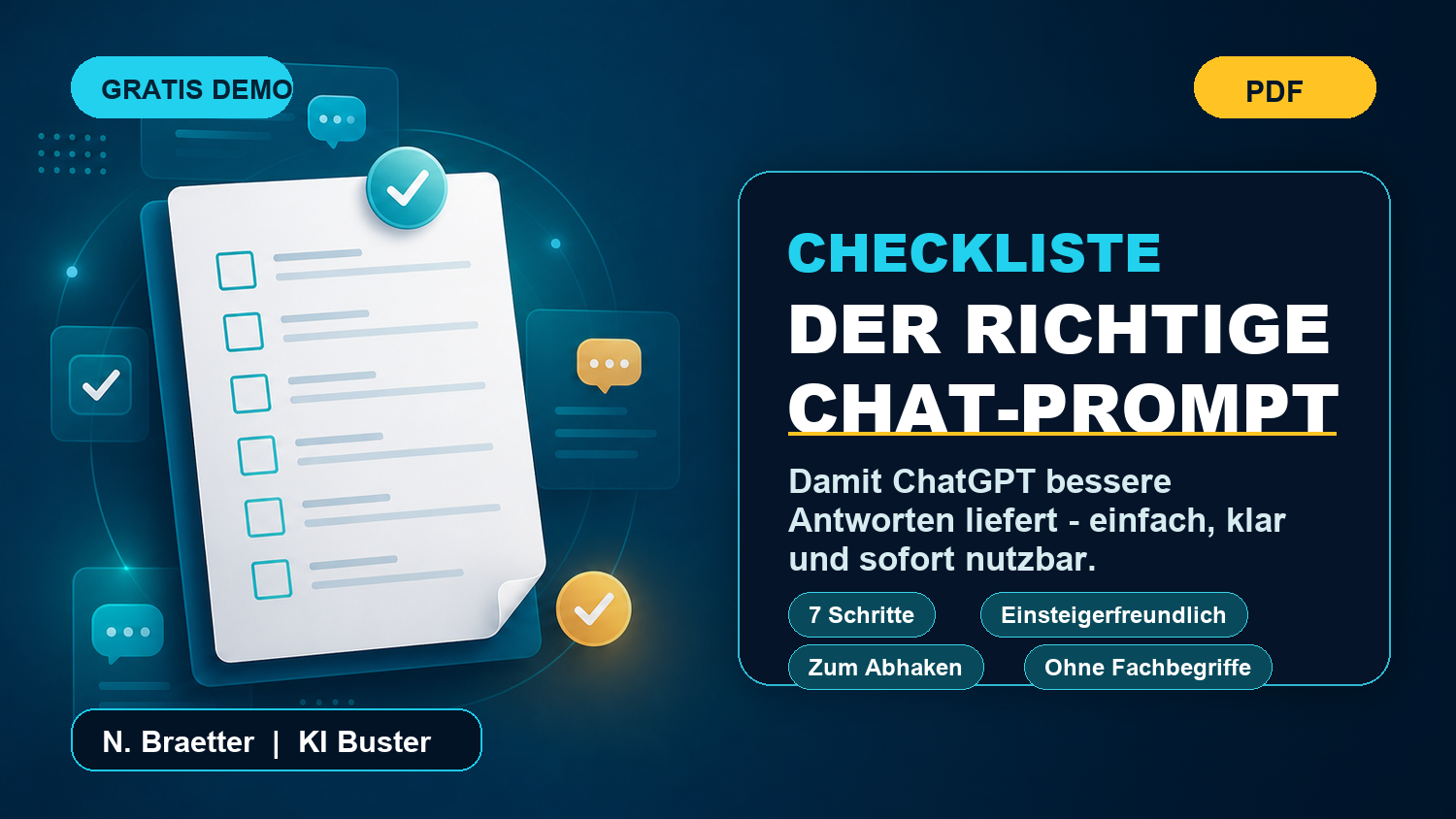 Cover von Demo - Checkliste - Der richtige Chat Prompt