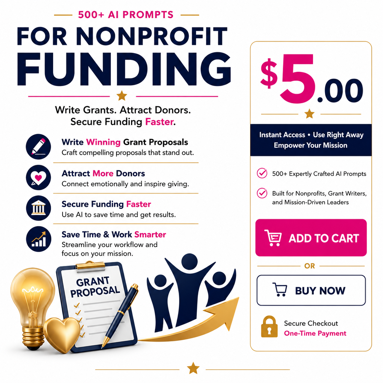 500 AI Prompts for Nonprofit Funding