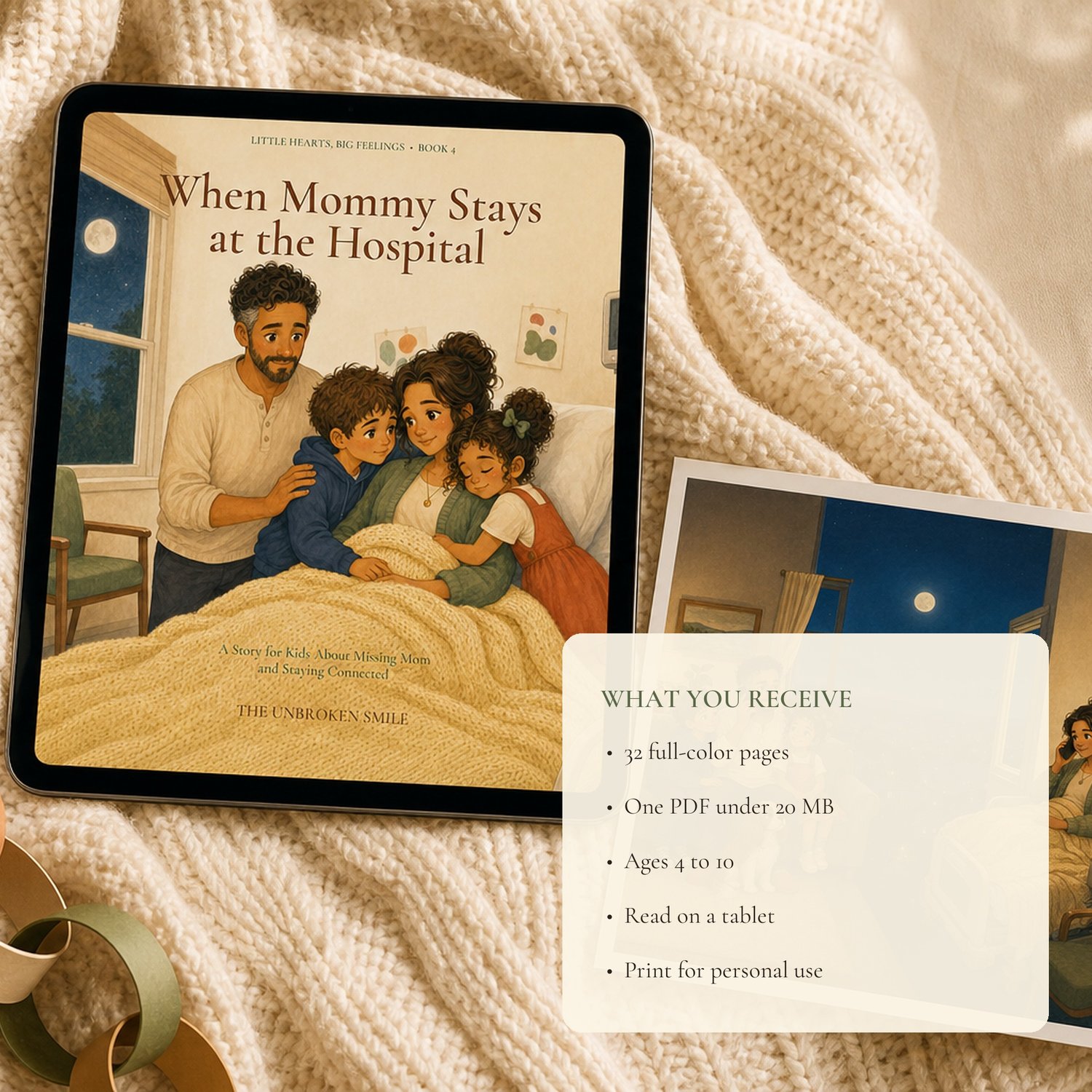 Digital product details for the 32-page children's story PDF