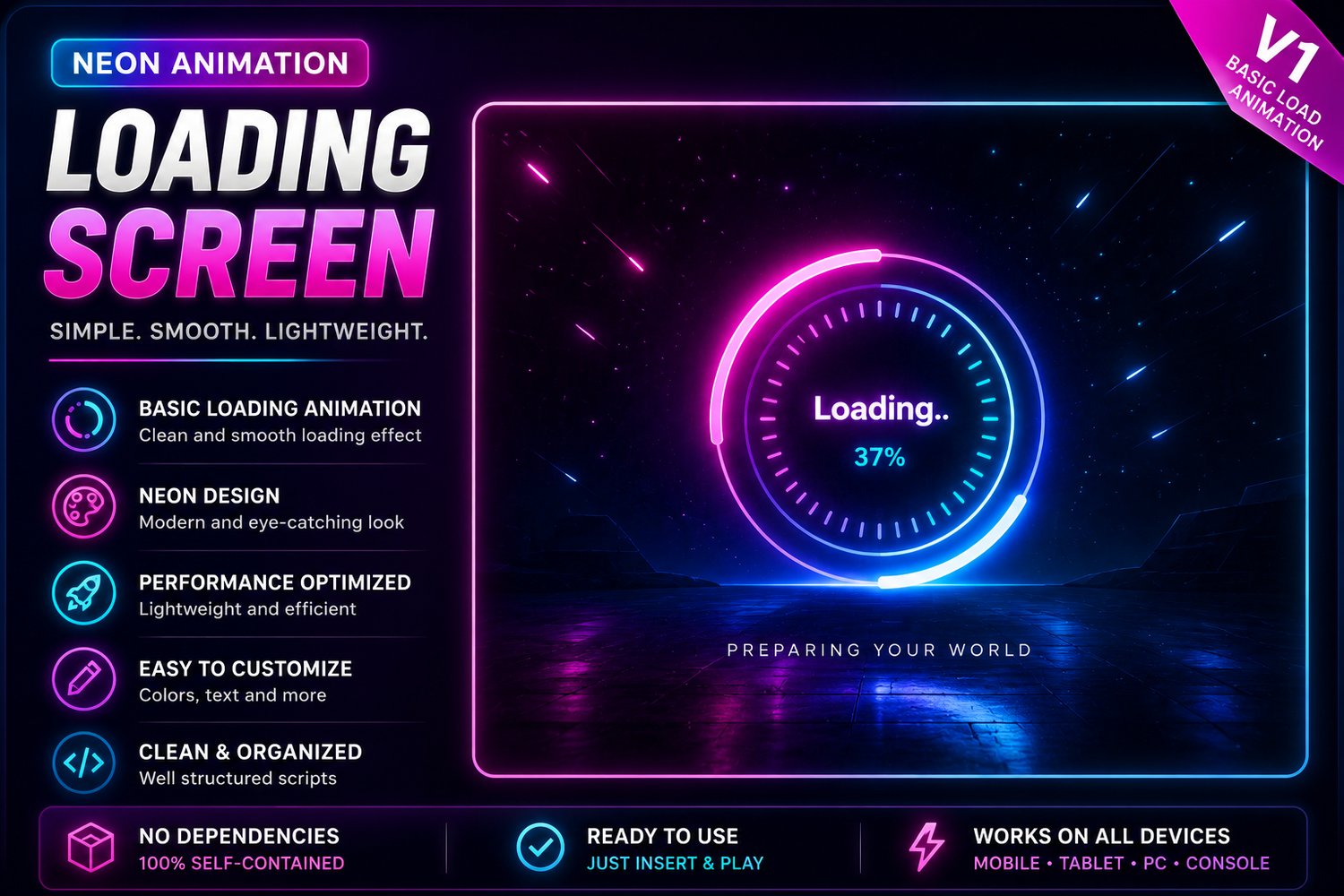 Roblox neon loading screen