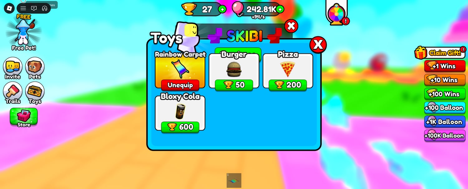 Roblox rainbow tower
