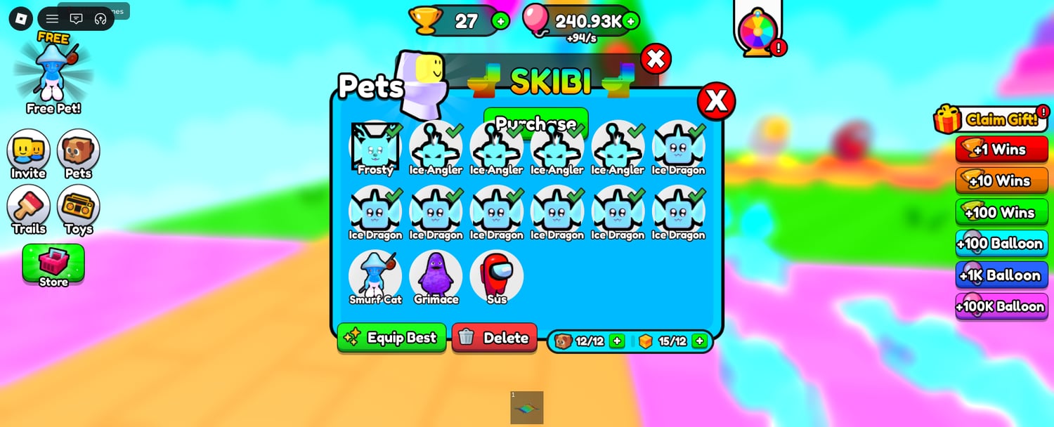 Roblox pet collection