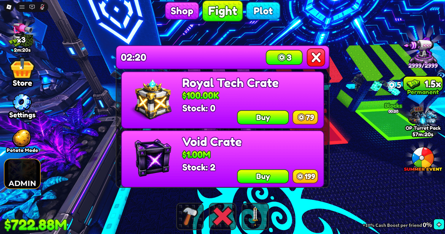 Roblox weapon crate system