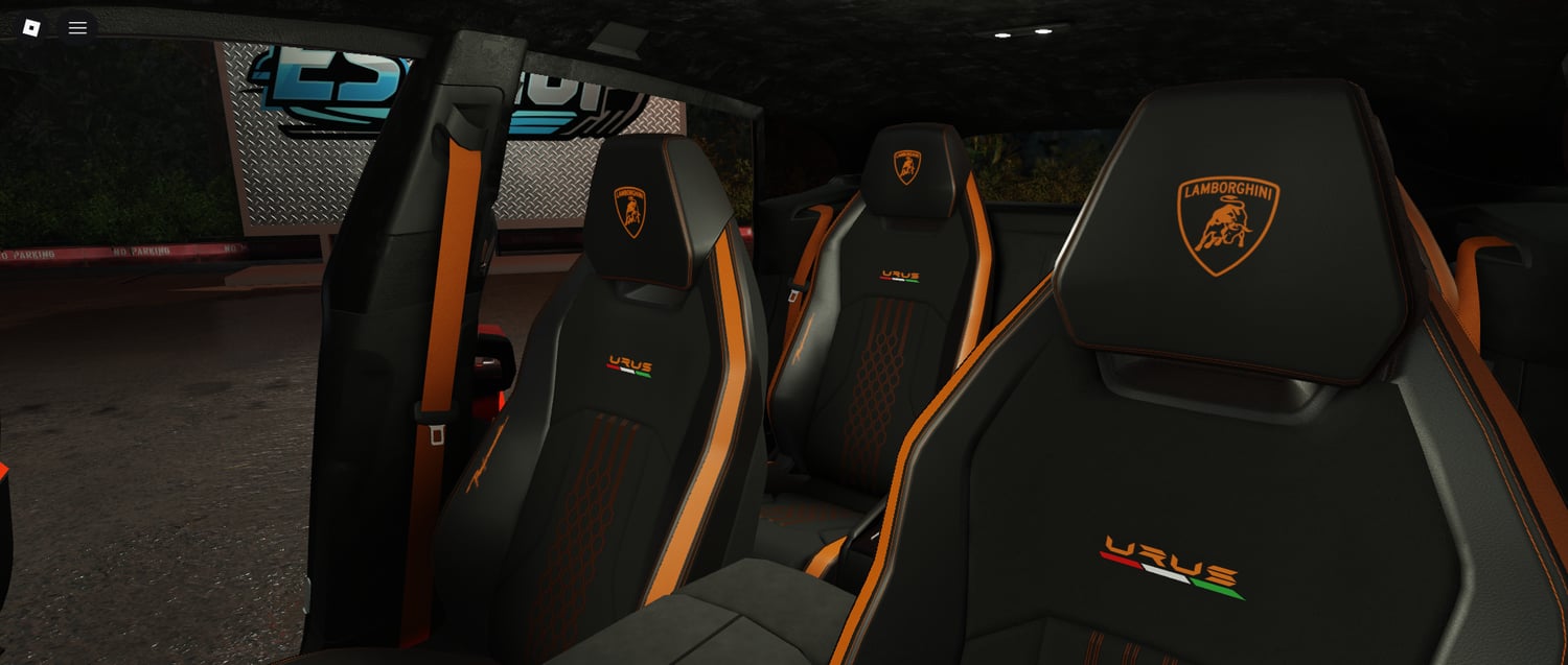 Roblox orange Lamborghini