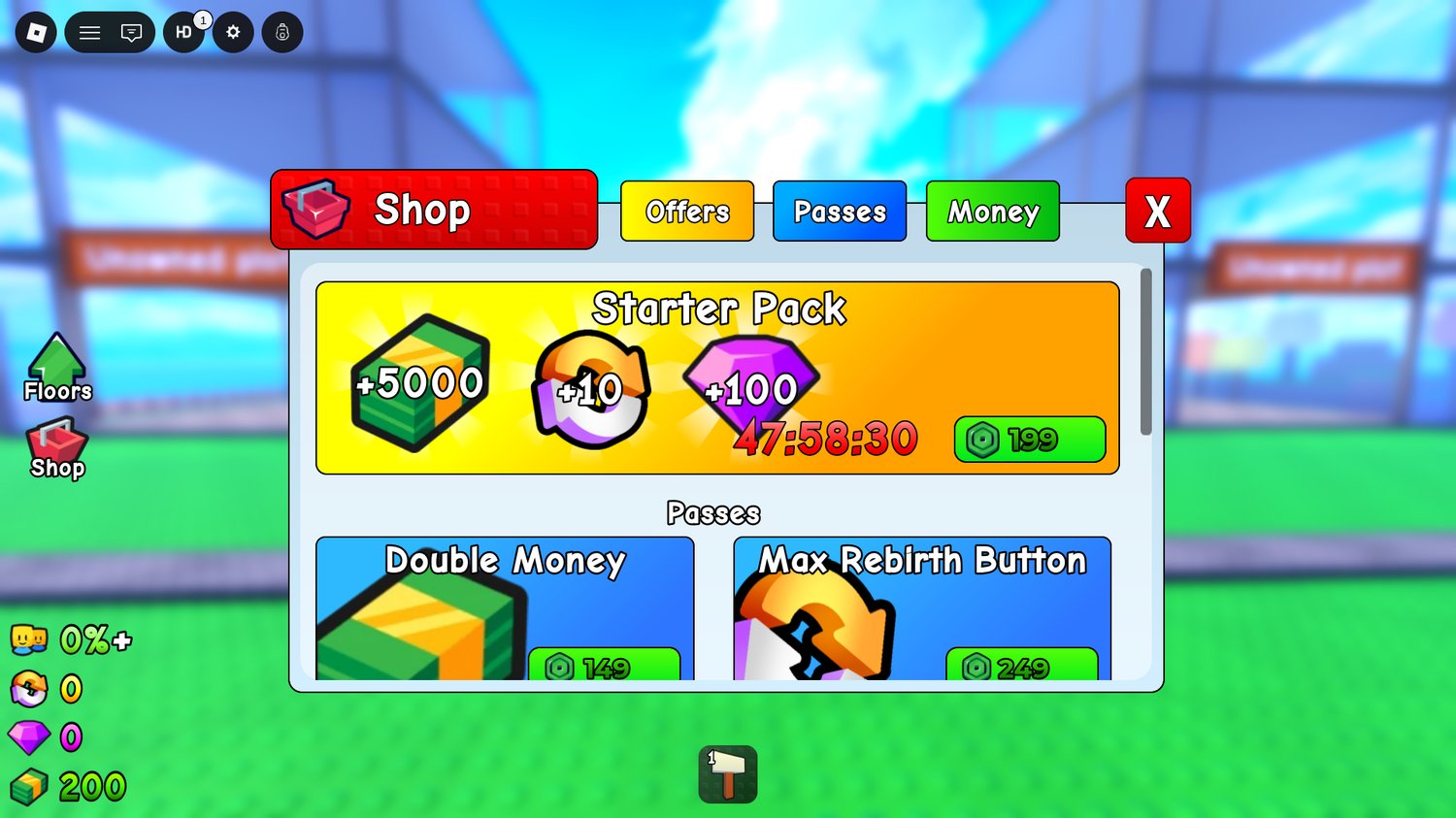 Roblox character shop