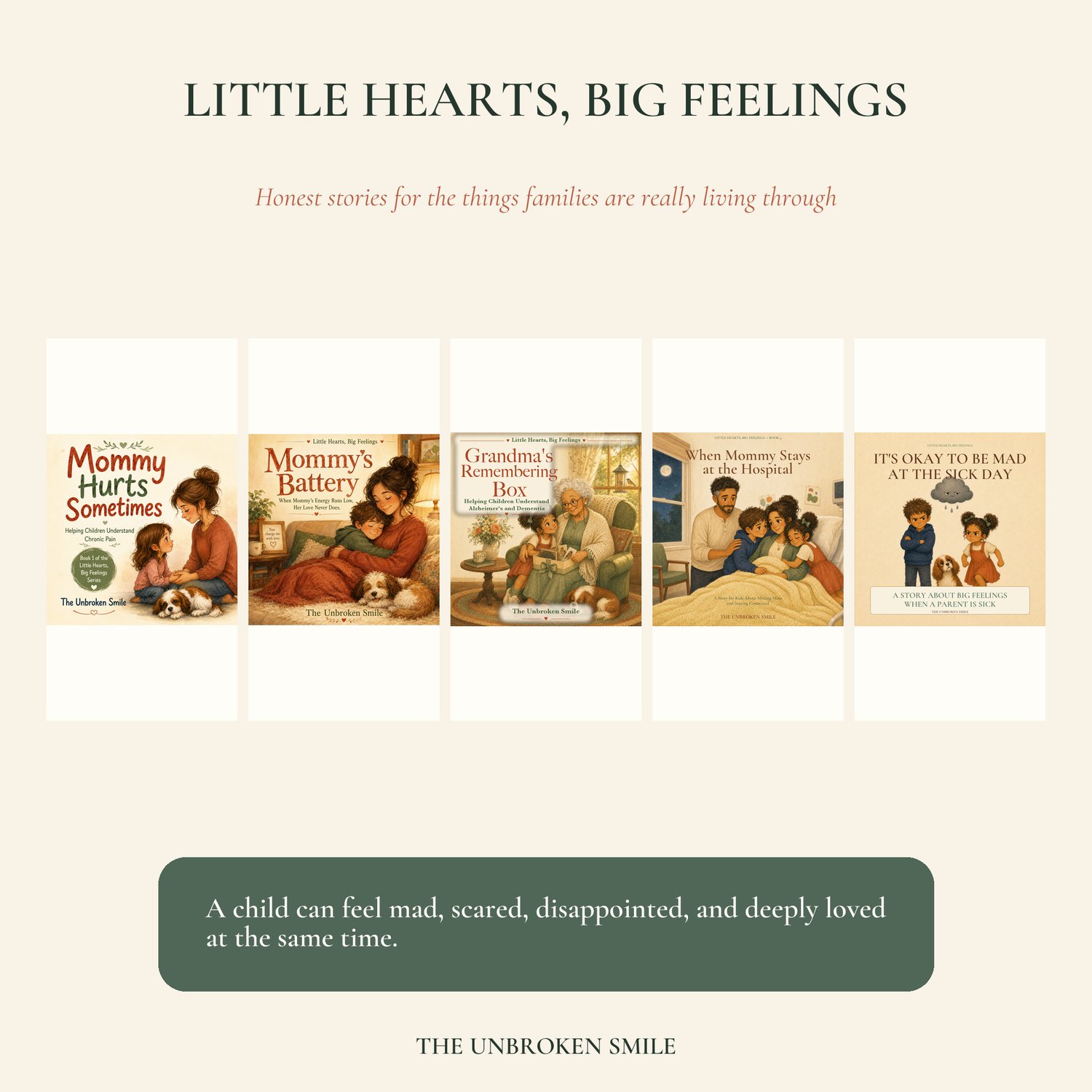 Little Hearts Big Feelings children's book series lineup